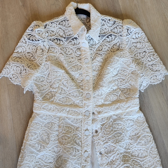 Sandro Short Sleeve White Dress - Picture 2 of 8